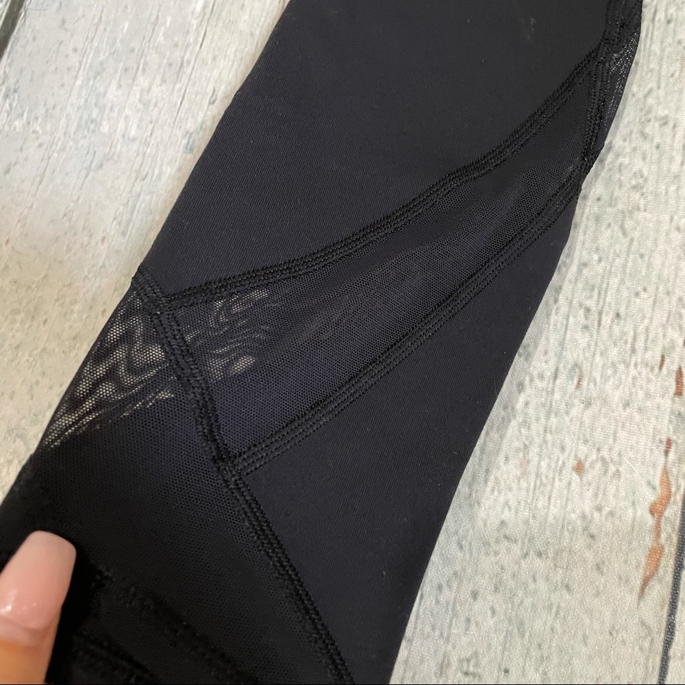 Lululemon 4 wunder unders leggings black mesh special edition active yoga luon - Picture 4 of 7